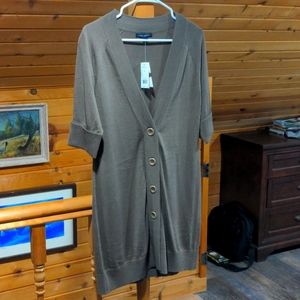 Long cardigan with elbow sleeves